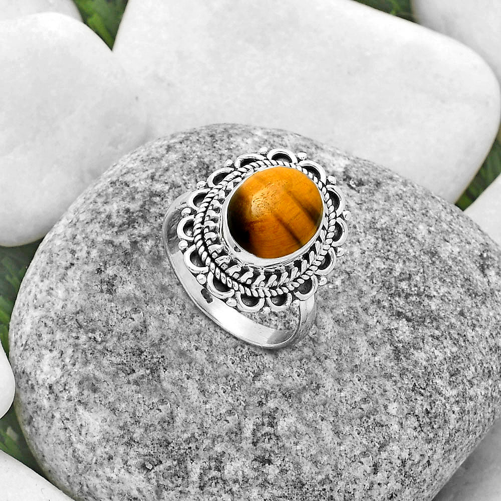 Natural Tiger Eye - Africa Ring size-7.5 R-1256 SDR176521