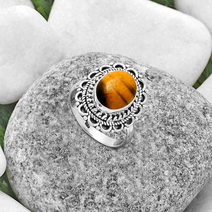 Natural Tiger Eye - Africa Ring size-7.5 R-1256 SDR176521