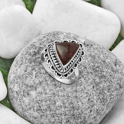 Natural Tourmaline Quartz Ring size-8.5 R-1256 SDR176524
