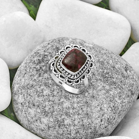 Natural Tourmaline Quartz Ring size-8 R-1256 SDR176530