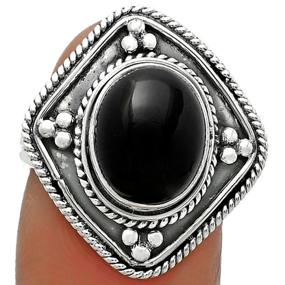Natural Black Onyx - Brazil Ring size-7 R-1258 SDR176596