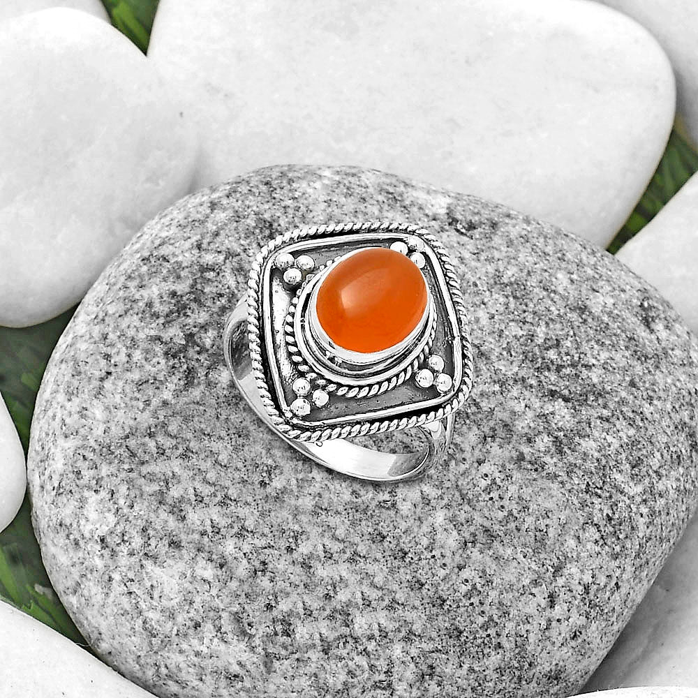 Natural Carnelian Ring size-7 R-1258 SDR176605