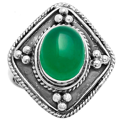 Natural Green Onyx Ring size-9 R-1258 SDR176606