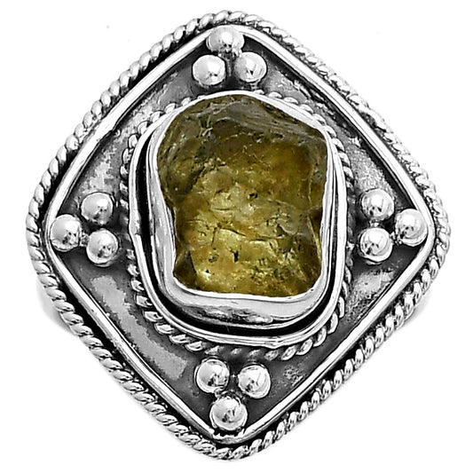 Natural Rare Kornerupine Rough Ring size-8.5 R-1258 SDR176607