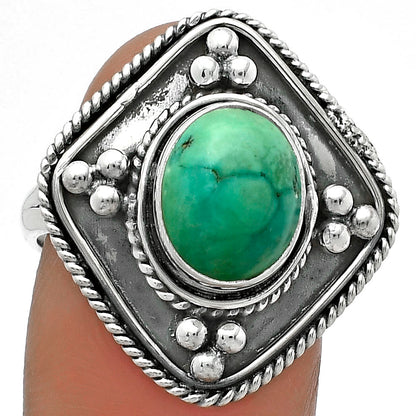Natural Turquoise Magnesite Ring size-8.5 R-1258 SDR176615