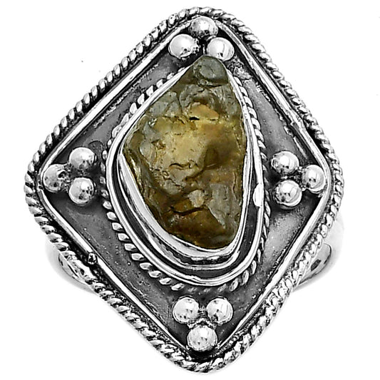 Natural Rare Kornerupine Rough Ring size-8 R-1258 SDR176621