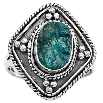 Neon Blue Apatite - Madagascar Ring size-8.5 R-1258 SDR176622