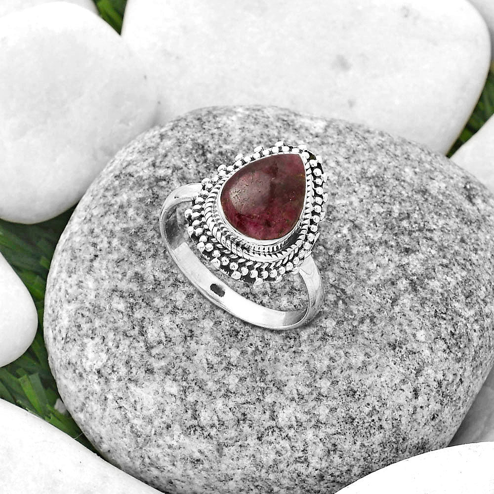 Natural Tourmaline Quartz Ring size-9 R-1332 SDR176645