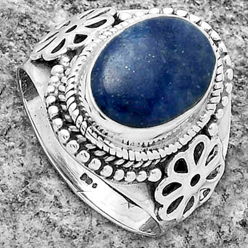 Natural Dumortierite Quartz Ring size-7 R-1541 SDR176748