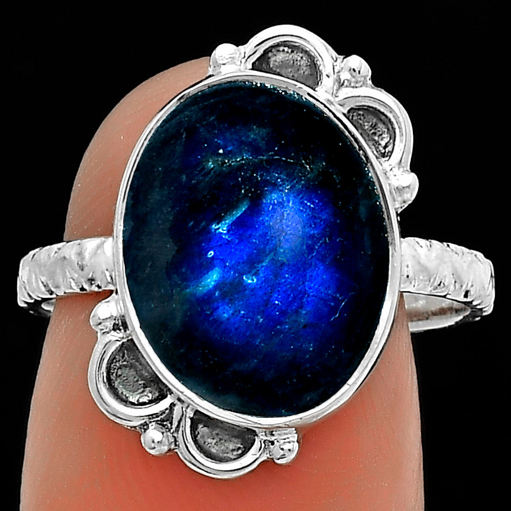 Blue Fire Labradorite - Madagascar Ring size-8 R-1103 SDR176831