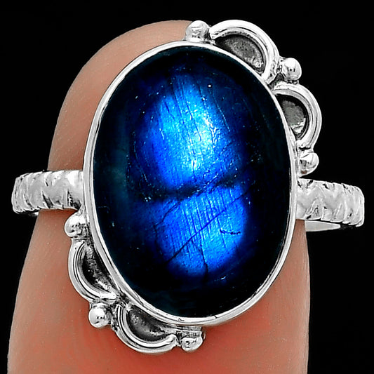 Blue Fire Labradorite - Madagascar Ring size-8 R-1103 SDR176839