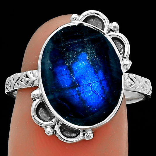 Blue Fire Labradorite - Madagascar Ring size-8.5 R-1103 SDR176849