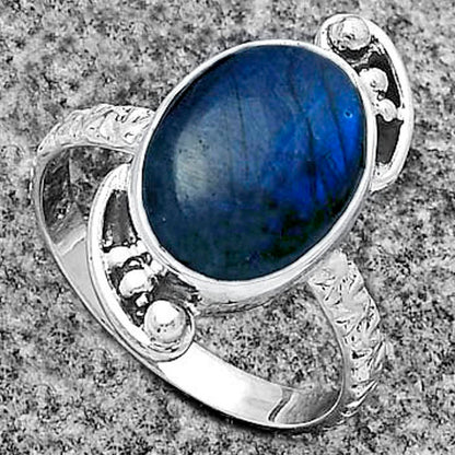 Blue Fire Labradorite - Madagascar Ring size-7 R-1160 SDR176867
