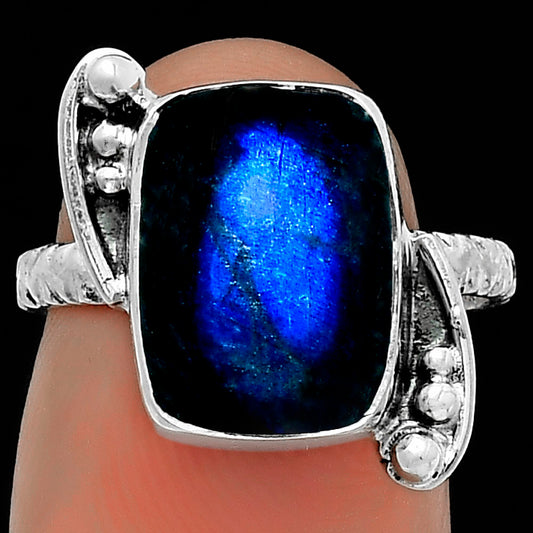 Blue Fire Labradorite - Madagascar Ring size-7 R-1160 SDR176874