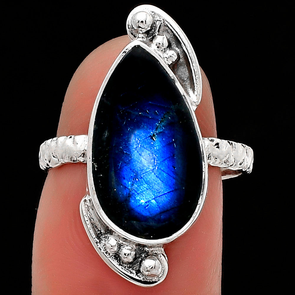 Blue Fire Labradorite - Madagascar Ring size-7 R-1160 SDR176880