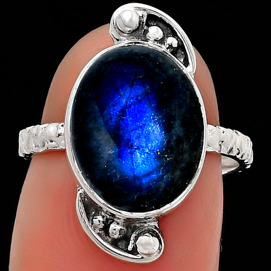 Blue Fire Labradorite - Madagascar Ring size-7 R-1160 SDR176887