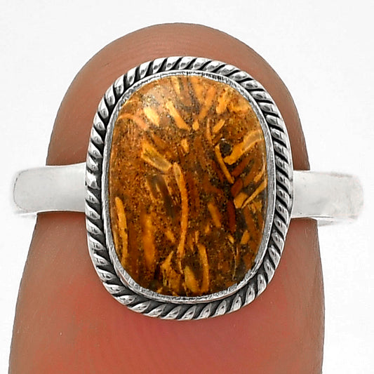 Natural Coquina Fossil Jasper India Ring size-7 R-1009 SDR177451