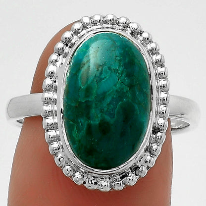 Natural Azurite Chrysocolla Ring size-8.5 R-1071 SDR177651