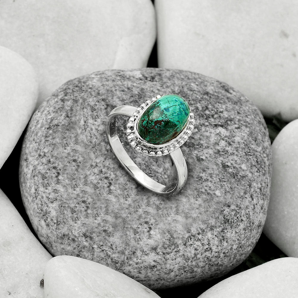 Natural Shattuckite - USA Ring size-8.5 R-1071 SDR177674