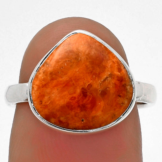 Natural Red Sponge Coral Ring size-7 R-1001 SDR177782