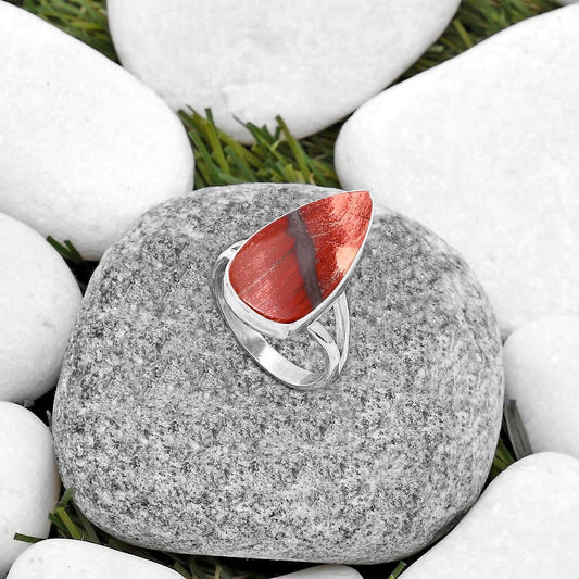 Natural Snake Skin Jasper Ring size-7.5 R-1002 SDR178189