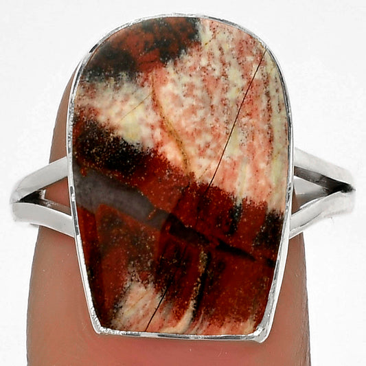 Natural Snake Skin Jasper Ring size-8.5 R-1002 SDR178275