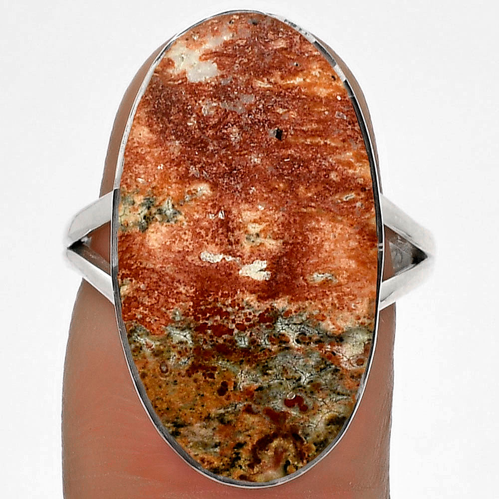 Natural Leopard Skin Jasper Ring size-7 R-1002 SDR178282