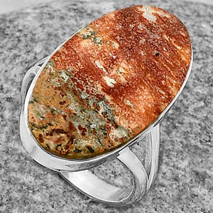 Natural Leopard Skin Jasper Ring size-7 R-1002 SDR178282