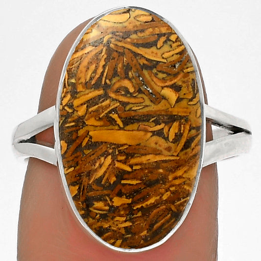 Coquina Fossil Jasper - India Ring size-8.5 R-1002 SDR178333