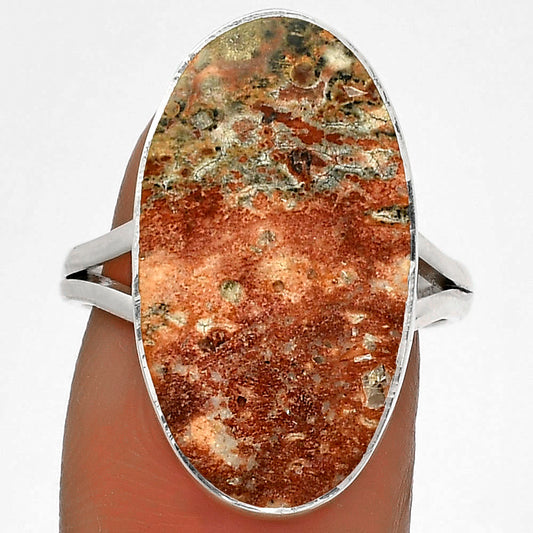 Natural Leopard Skin Jasper Ring size-7.5 R-1002 SDR178347