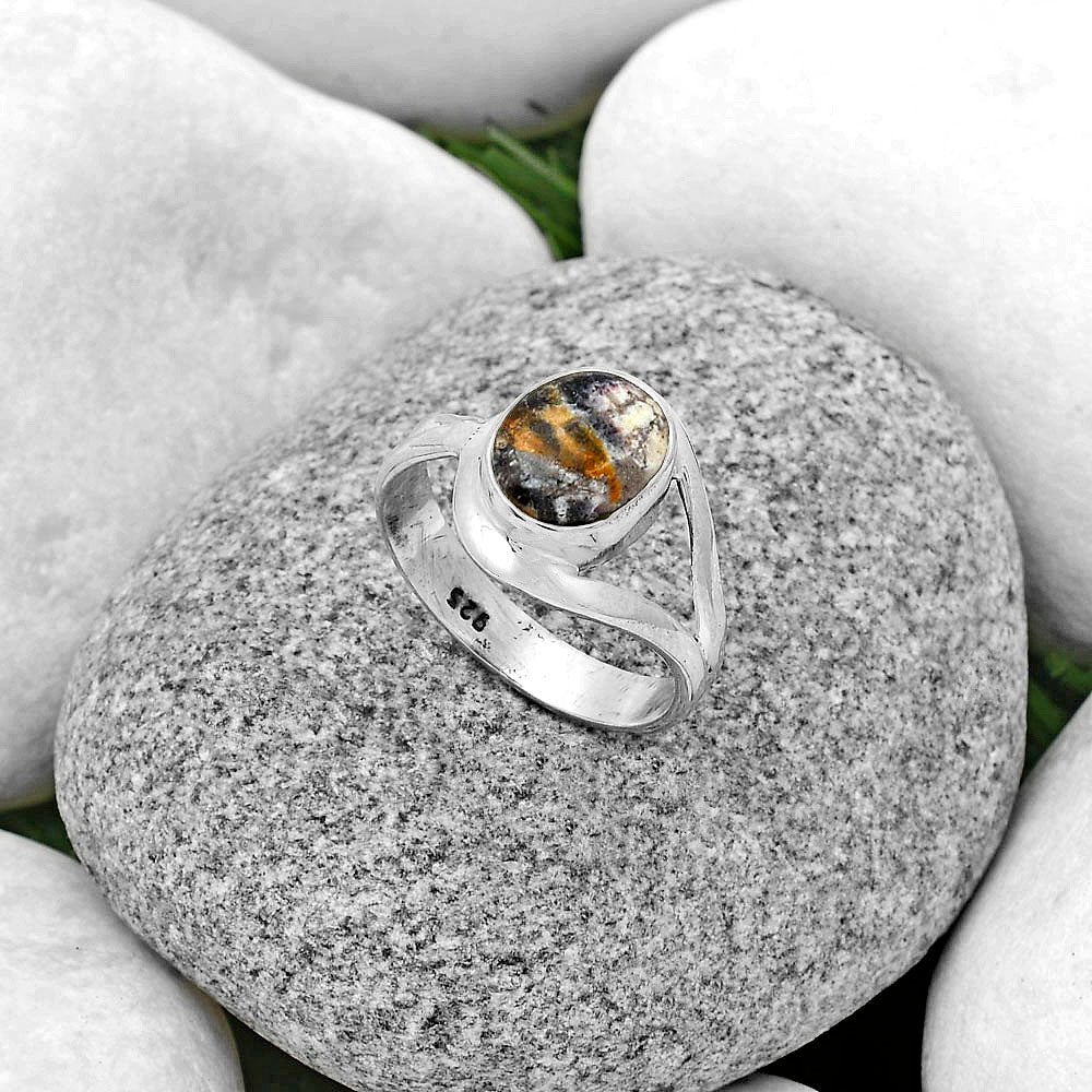Natural Indian Blanket Jasper Ring size-8 R-1081 SDR178728