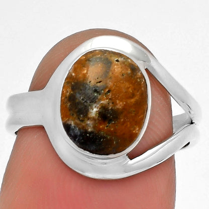 Natural Indian Blanket Jasper Ring size-7 R-1081 SDR178742