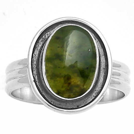 Natural Chrome Chalcedony Ring size-8 R-1468 SDR178771