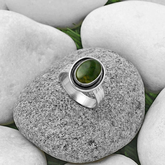 Natural Chrome Chalcedony Ring size-8 R-1468 SDR178771