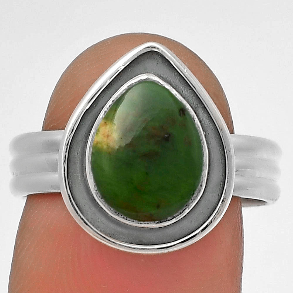 Natural Chrome Chalcedony Ring size-8 R-1468 SDR178779