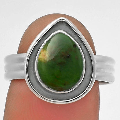 Natural Chrome Chalcedony Ring size-8 R-1468 SDR178779