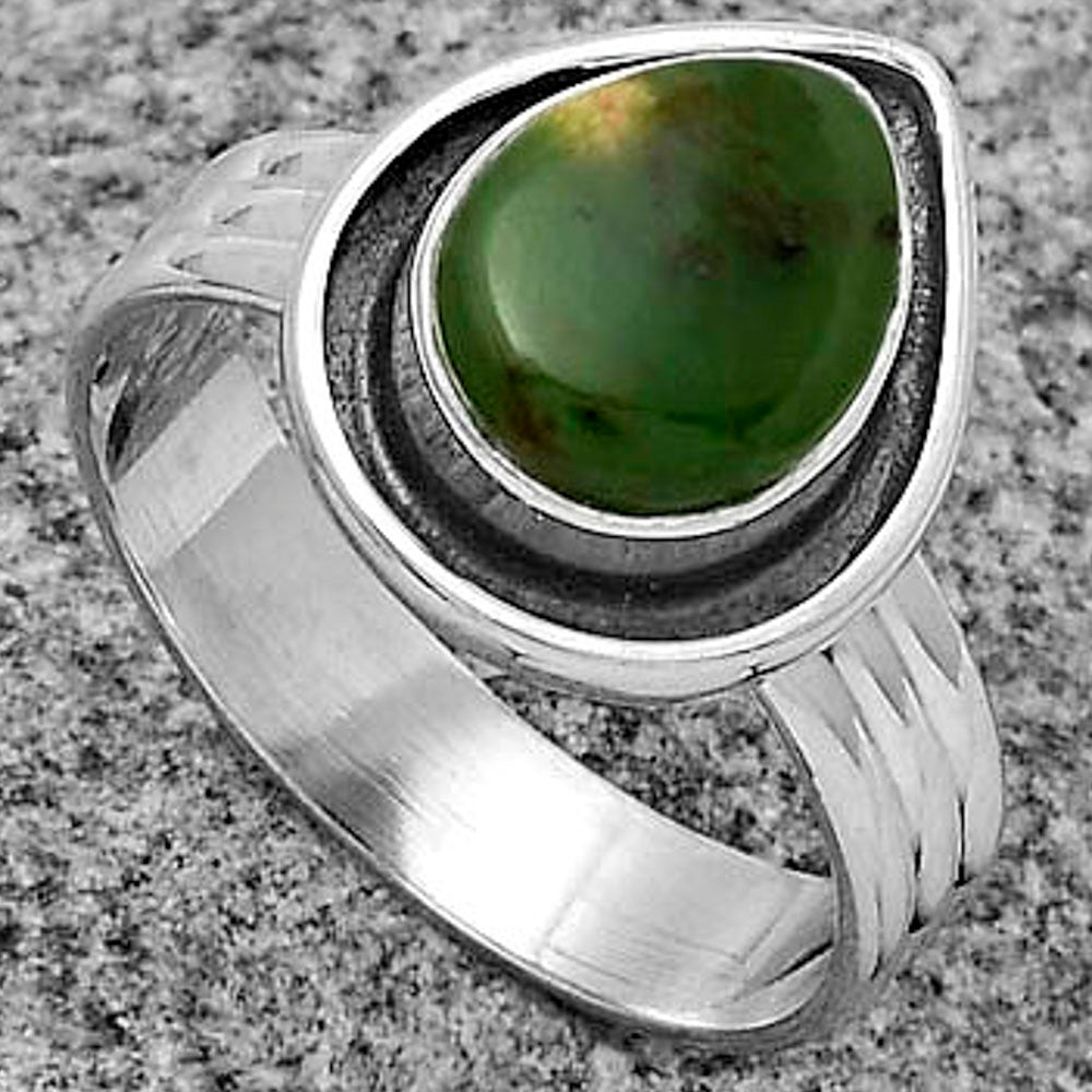 Natural Chrome Chalcedony Ring size-8 R-1468 SDR178779
