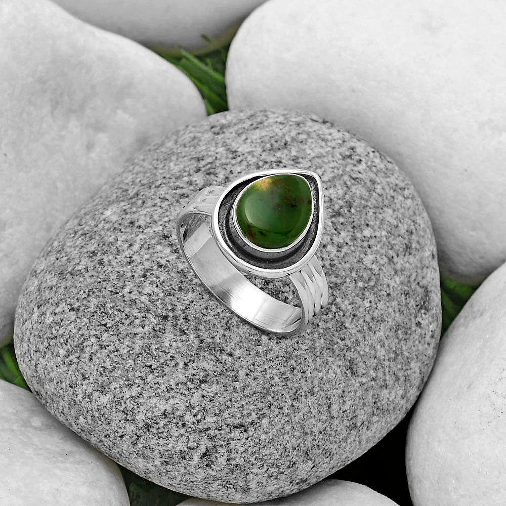 Natural Chrome Chalcedony Ring size-8 R-1468 SDR178779