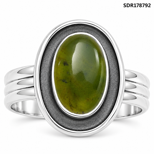Natural Chrome Chalcedony Ring size-8 R-1468 SDR178792