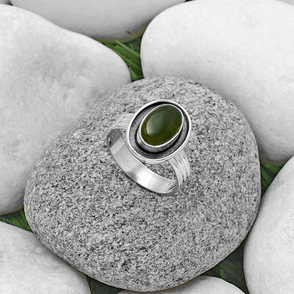 Natural Chrome Chalcedony Ring size-8 R-1468 SDR178792