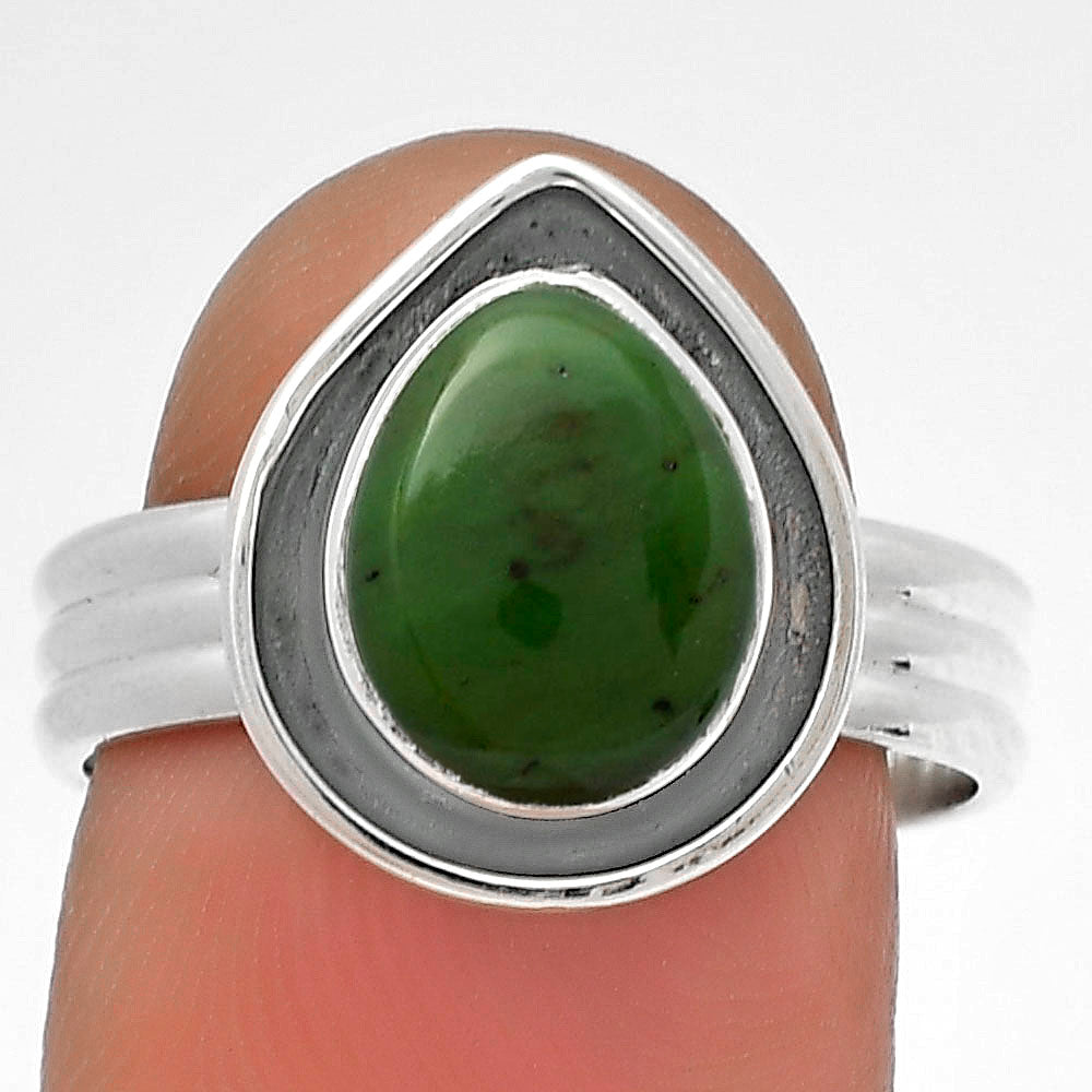 Natural Chrome Chalcedony Ring size-8 R-1468 SDR178795