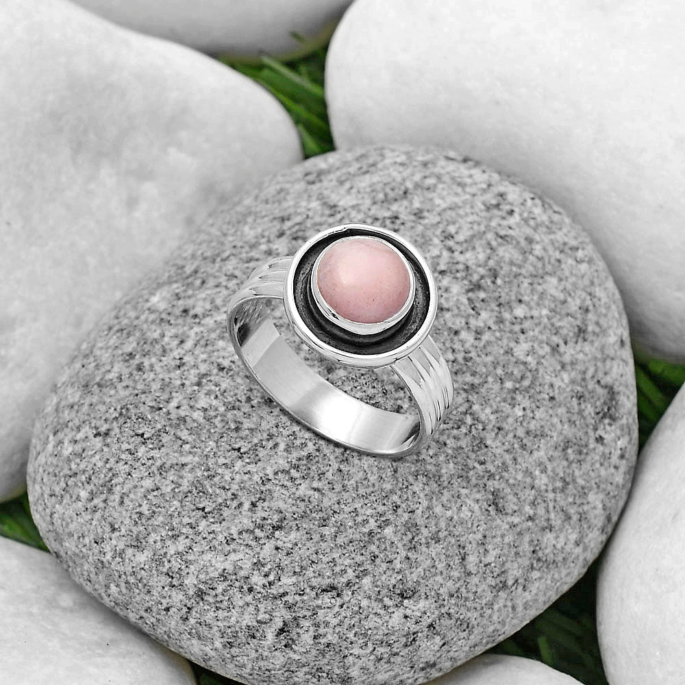 Natural Pink Opal - Australia Ring size-8 R-1468 SDR178812