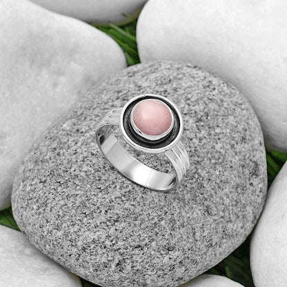 Natural Pink Opal - Australia Ring size-8 R-1468 SDR178812