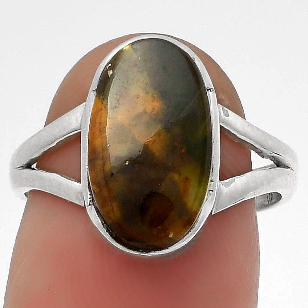 Natural Chrome Chalcedony Ring size-7.5 R-1438 SDR178914