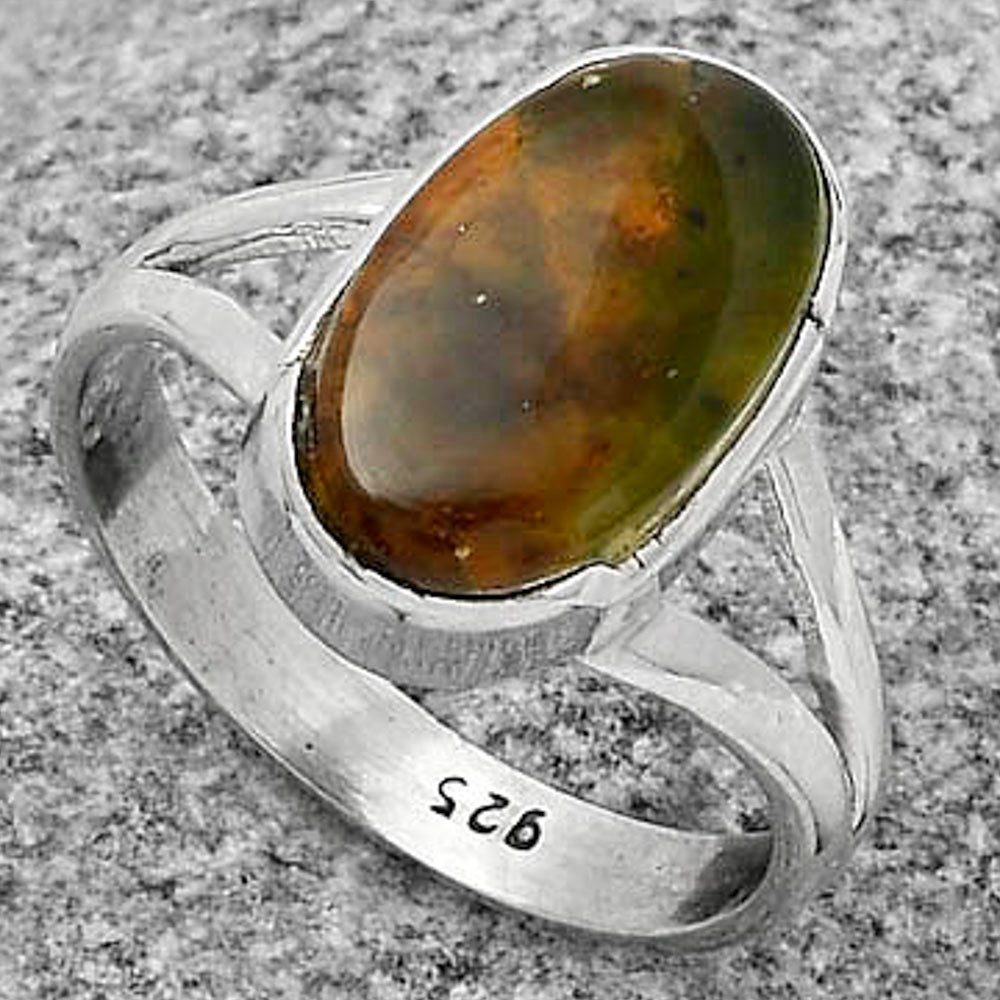 Natural Chrome Chalcedony Ring size-7.5 R-1438 SDR178914