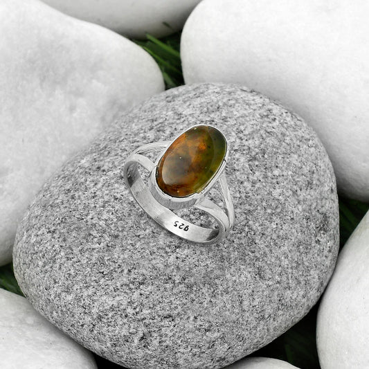 Natural Chrome Chalcedony Ring size-7.5 R-1438 SDR178914