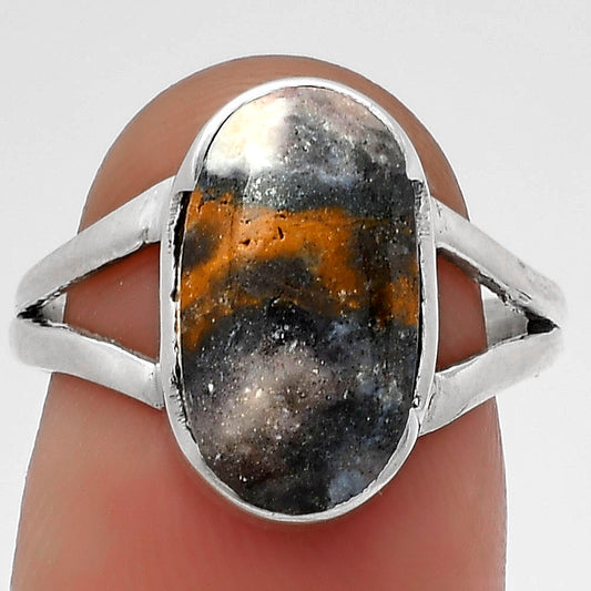 Natural Indian Blanket Jasper Ring size-7 R-1438 SDR178924