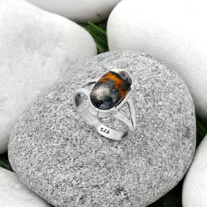 Natural Indian Blanket Jasper Ring size-7 R-1438 SDR178924
