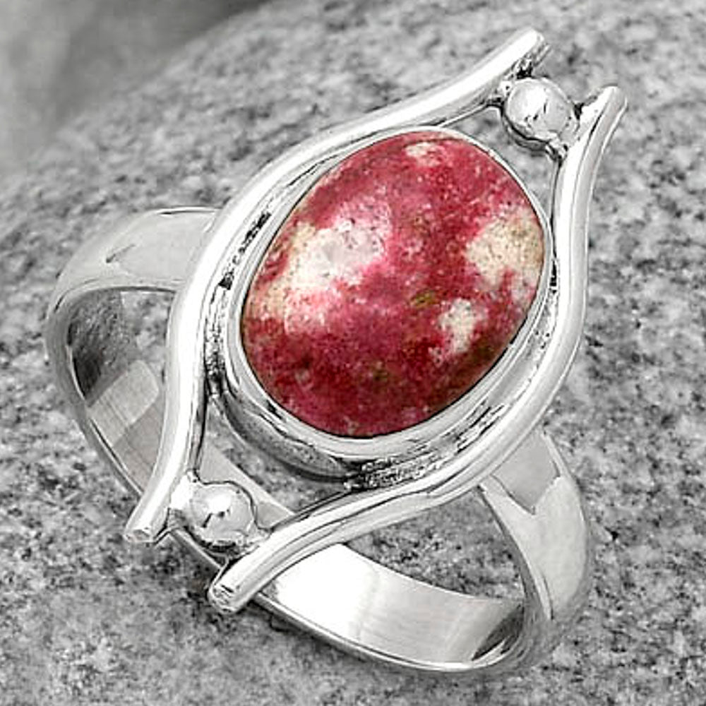 Natural Pink Thulite - Norway Ring size-7 R-1663 SDR179063