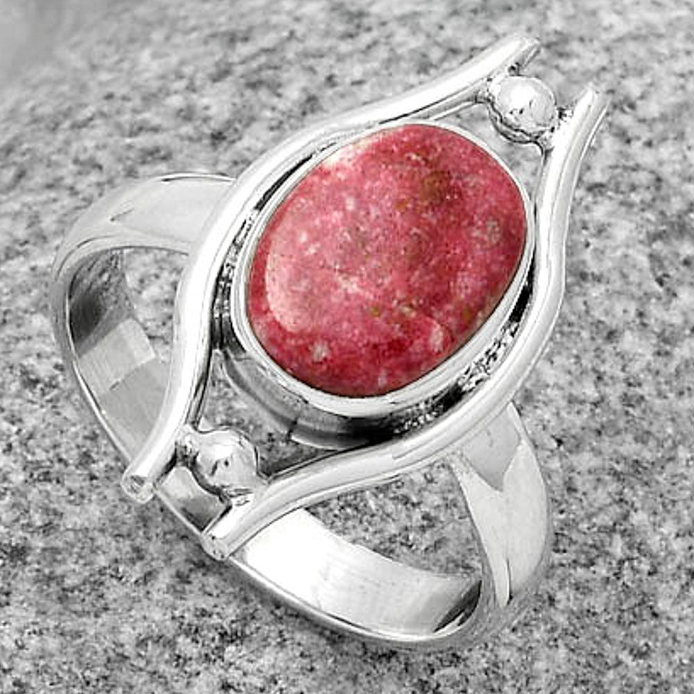 Natural Pink Thulite - Norway Ring size-7 R-1663 SDR179065